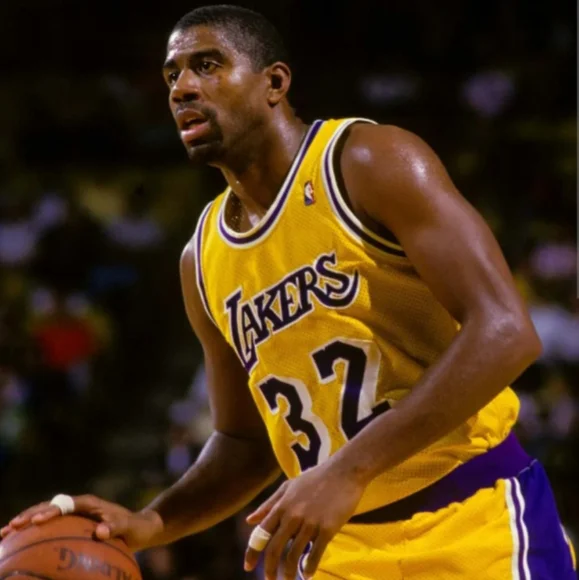 Magic Johnson (Mitchell/Ness)-(Lakers)-(1984-85)-(Yellow)-(Size:XL)-(New)-$100 - Picture 8 of 11